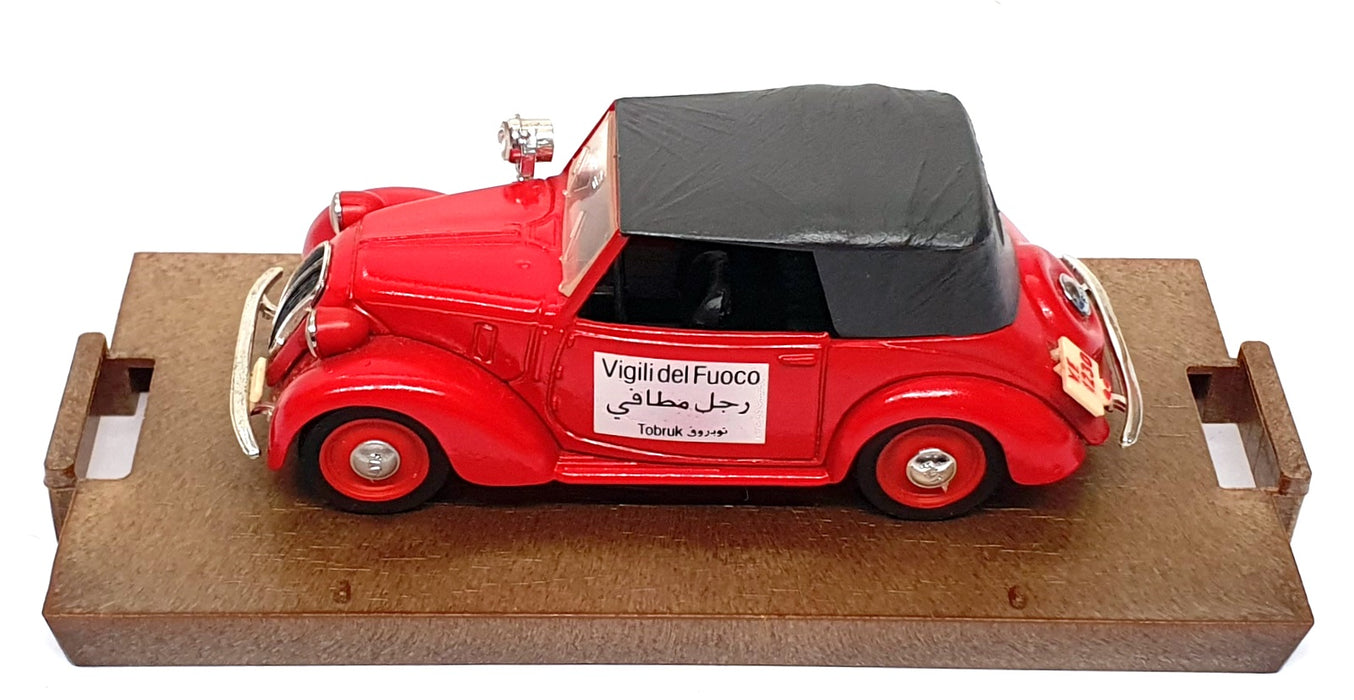 Brumm 1/43 Scale R84 - 1937-39 Fiat 508C 1100 Vigili Del Fuoco - Red