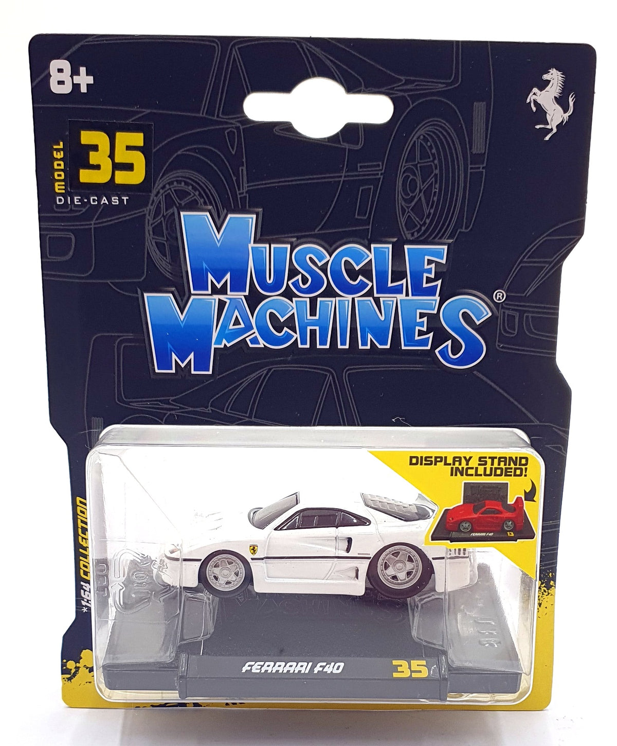 Muscle Machines 1/64 Scale 15526 - Ferrari F40 - White — R.M.Toys Ltd