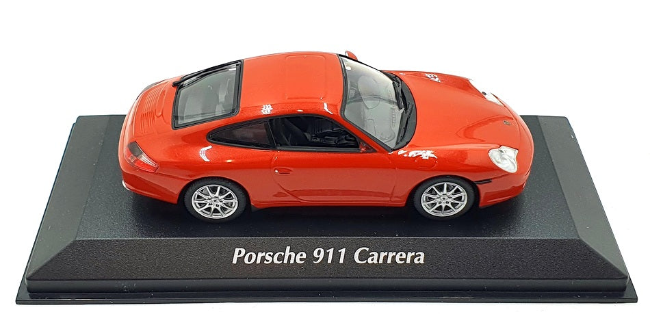 Maxichamps 1/43 Scale 940 061021 - 2001 Porsche 911 Carrera - Met Red Orange