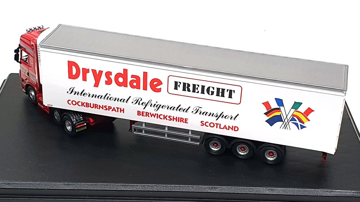 Oxford Diecast 1/76 Scale SCA04FR - Scania R Fridge Trailer Drysdale - White/Red