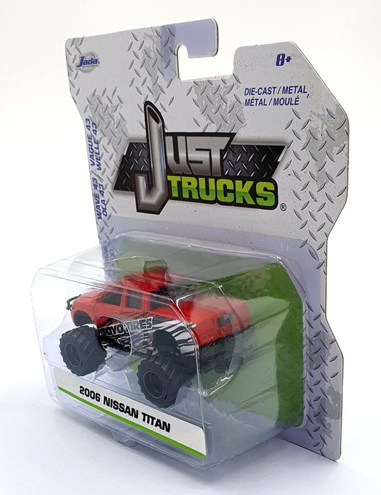 Jada Just Trucks 1/64 Scale 14020 - 2006 Nissan Titan - Red/Silver/Black