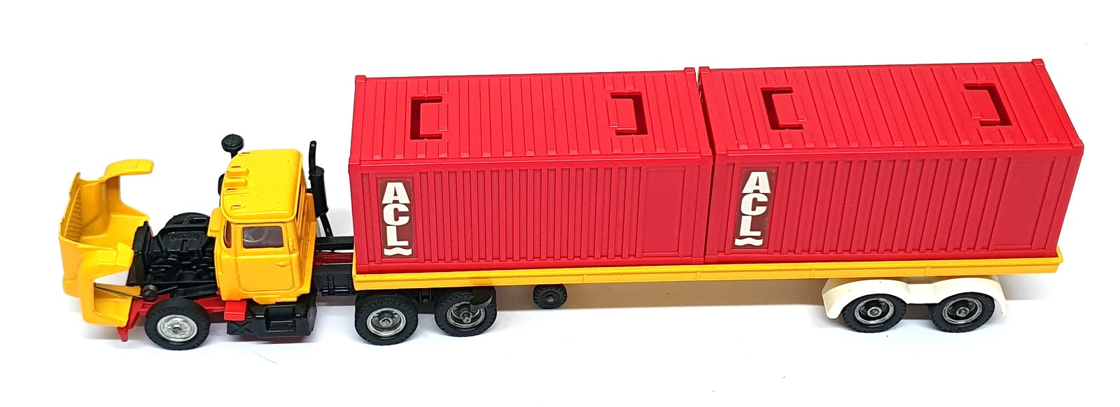 Corgi 28cm Long Original Diecast 1106 Mack Container Truck & Trailer Yellow/Red