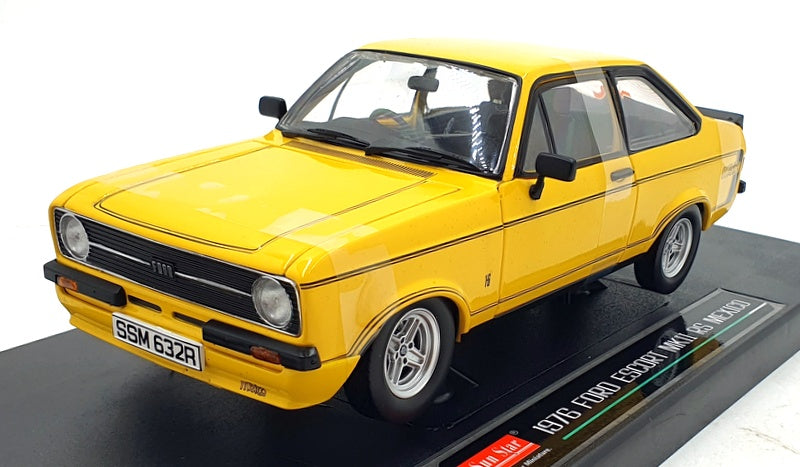 Sun Star 1/18 Scale 4632R - 1976 Ford Escort MKII RS Mexico - Signal Yellow