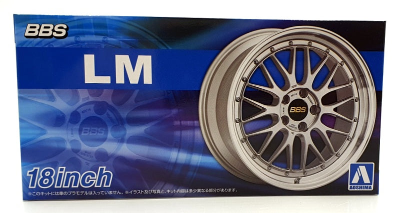 Aoshima 1/24 Scale 06942 - BBS LM Wheel 18inch Wheels & Tyres Set #111
