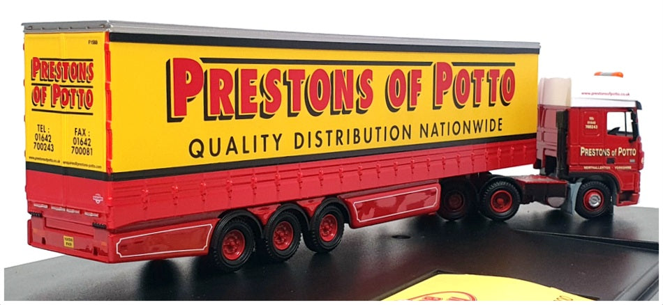 Oxford Diecast 1/76 Scale DAF03CS - DAF Truck & Trailer - Prestons Of Potto