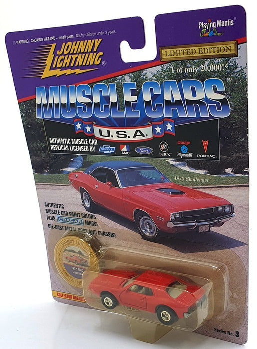 Johnny Lightning 1/64 Scale 202-03 Muscle Cars USA 1972 AMC Javelin - Red