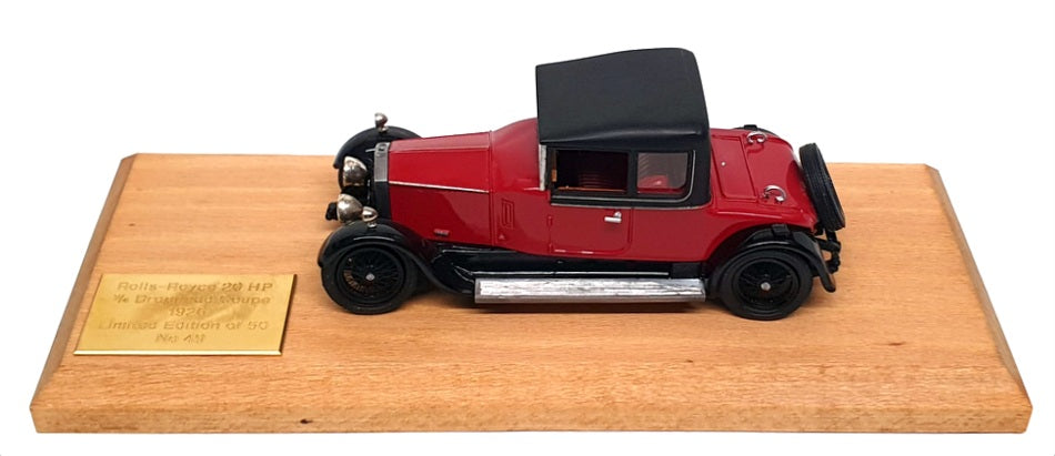 Top Marques 1/43 Scale GS10 - 1926 Rolls Royce 20hp 3/4 DHC - Maroon/Black