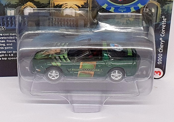 Johnny Lightning Clue 1/64 Scale JLPC009 - 2000 Chevy Corvette Mr Green - Green