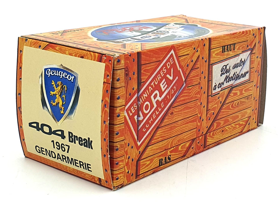 Norev Hachette 1/43 Scale GA4850 - 1967 Peugeot 404 Break Gendarmerie Police Car