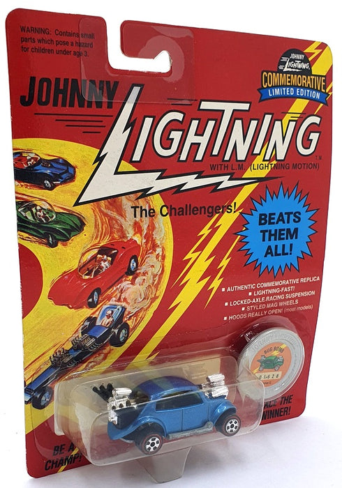 Johnny Lightning 1/64 Scale 100-170 - The Challengers VW Bug Bomb - Met. Blue