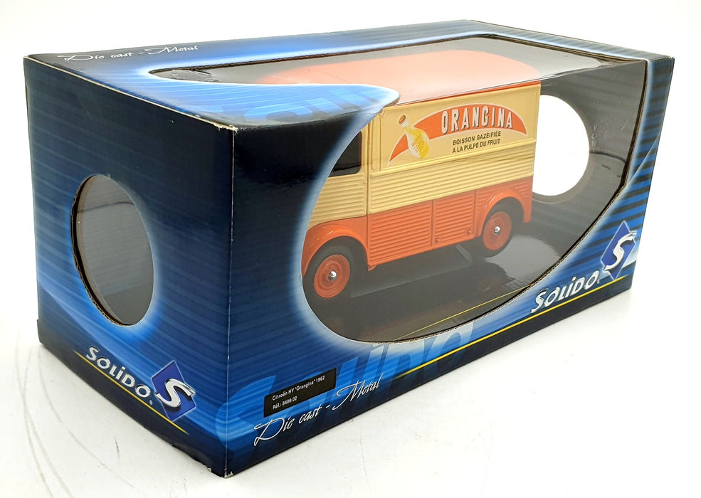 Solido 1/18 Scale Diecast 8409.02 - Citroen HY Orangina 1962 - Orange/Cream