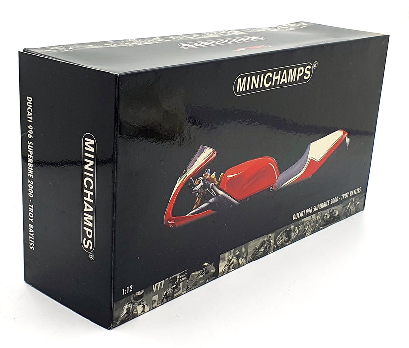 Minichamps 1/12 Scale Diecast 122 001221 Ducati 996 Superbike 2000 Troy Bayliss