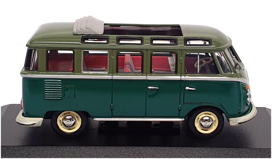 Minichamps 1/43 Scale 430 052301 - Volkswagen VW Samba Bus - Green/Lt Green