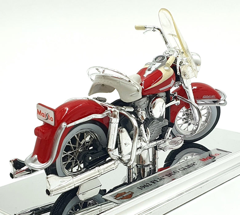 Maisto 1/18 Scale 39360 - 1962 Harley Davidson FLH Duo Glide - Red/White