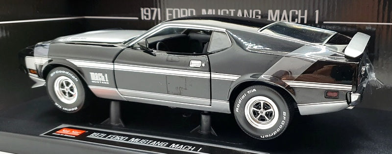 Sun Star 1/18 Scale 3639 - 1971 Ford Mustang Mach 1 - Black/Silver