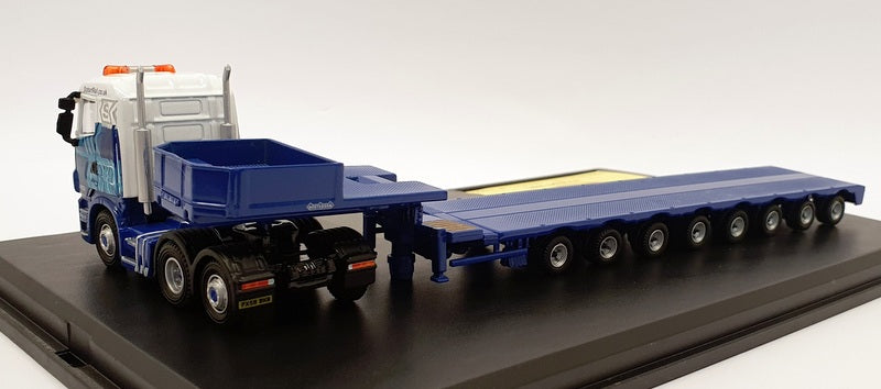 Oxford Diecast 1/76 Scale SHL01LL Scania Highline Low Loader Stobart Rail Blue