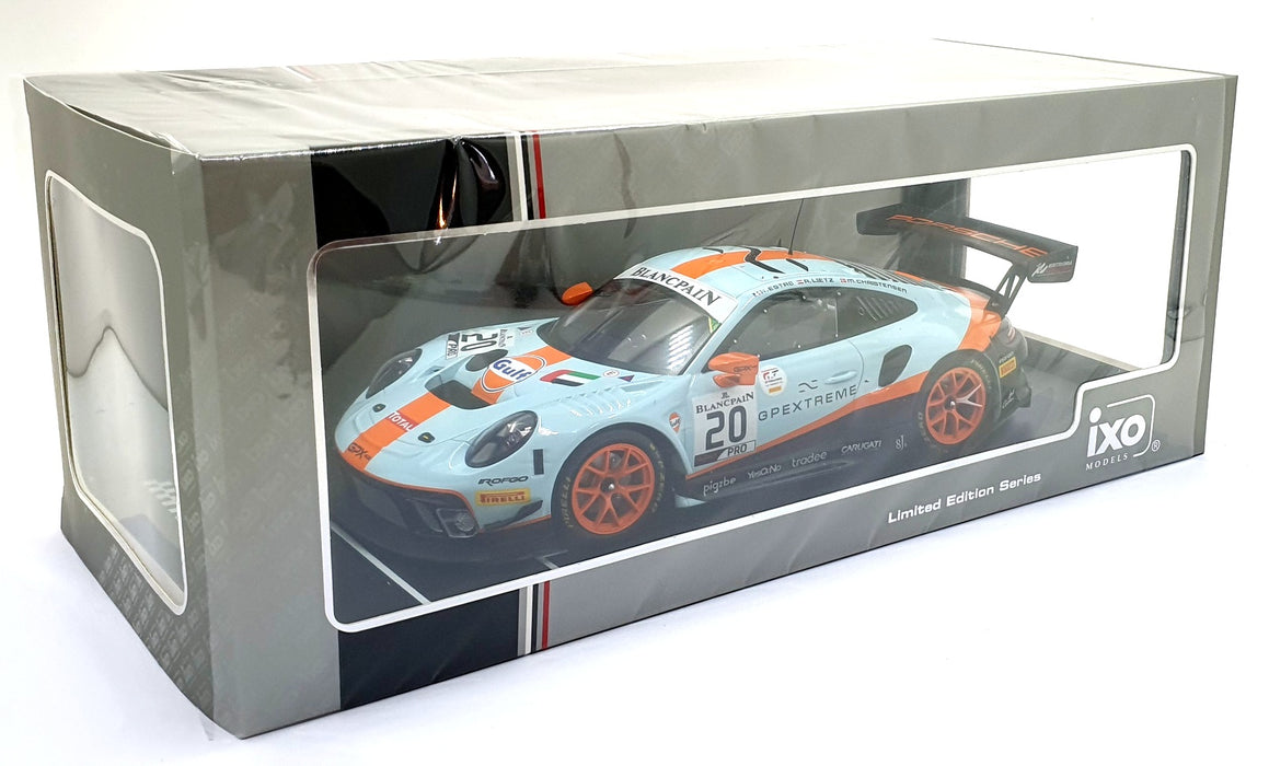 IXO 1/18 Scale Diecast LEGT18-23003 - Porsche 911 GT3 R #20 1st 24Hr Spa 2019