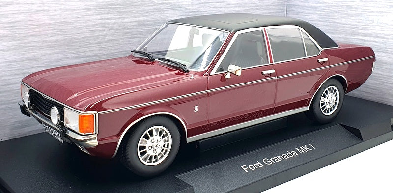 Model Car Group 1/18 Scale MCG18393 Ford Granada MK I Met. Dark Red / Black LHD