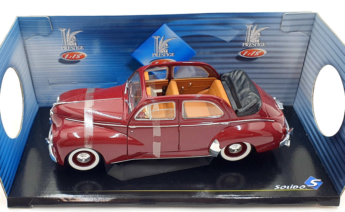 Solido 1/18 Scale Diecast 8156 - Peugeot 203 Cabriolet 1954 - Dark Red