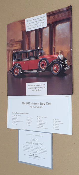 Franklin Mint 1/24 Scale 19626C - 1935 Mercedes Benz 770K - Red/Black