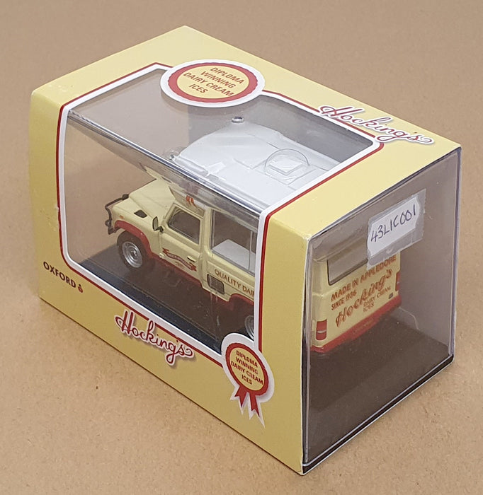 Oxford 1/43 Scale 43LIC001 - Land Rover Ice Cream Van Hocking's - Pale Yellow