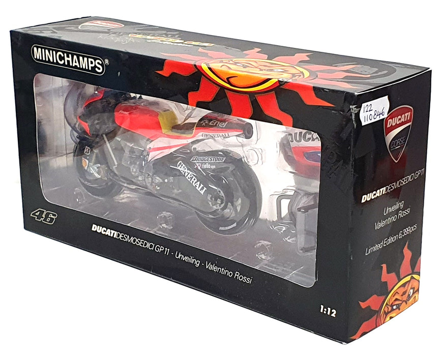 Minichamps 1/12 Scale 122 110846 - Ducati Desmosedici GP11 Unveiling V. Rossi