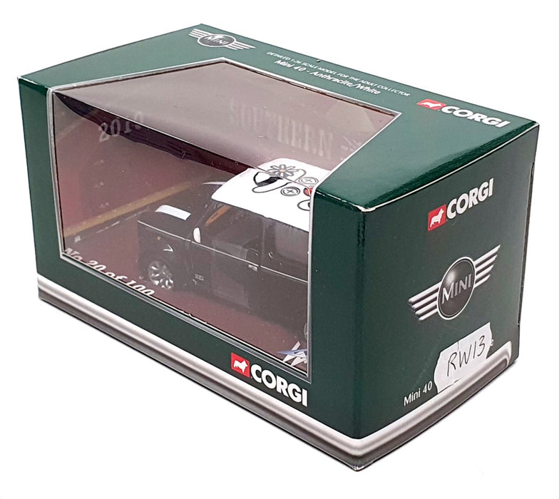 Corgi 1/36 Scale RW13 - Mini 40 Anthracite/White - REWORKED In This Livery