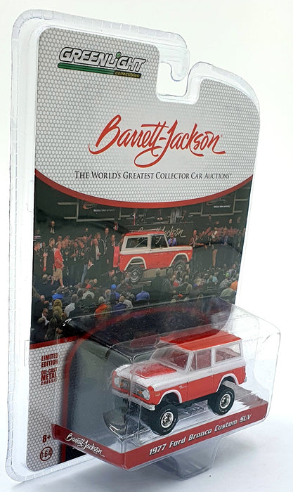 Greenlight 1/64 Scale 37230-D - 1977 Ford Bronco Custom SUV - Red/White
