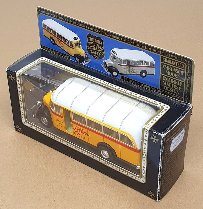 Alexsandro 14cm Long Diecast 80750 - Bedford OB Coach Malta - Yellow/White
