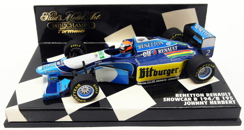 Minichamps 1/43 Scale 430 950092 F1 Benetton Renault Showcar B194/B195 J.Herbert