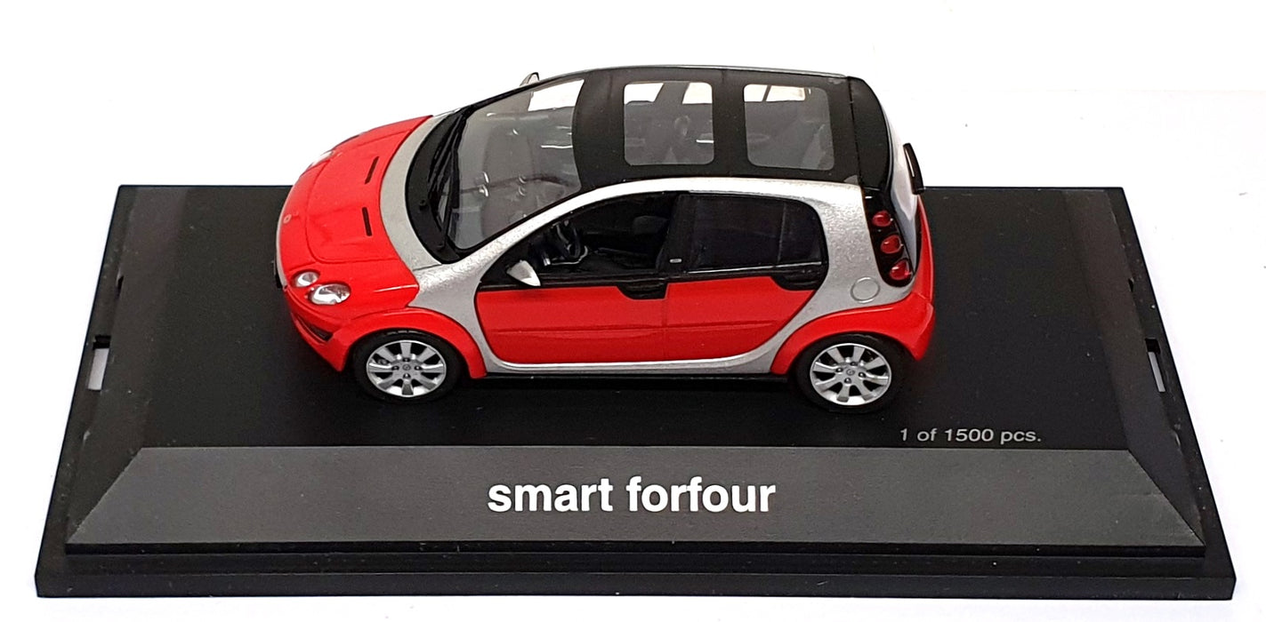 Schuco 1/43 Scale Diecast 04692 - Smart Forfour - Red/Silver
