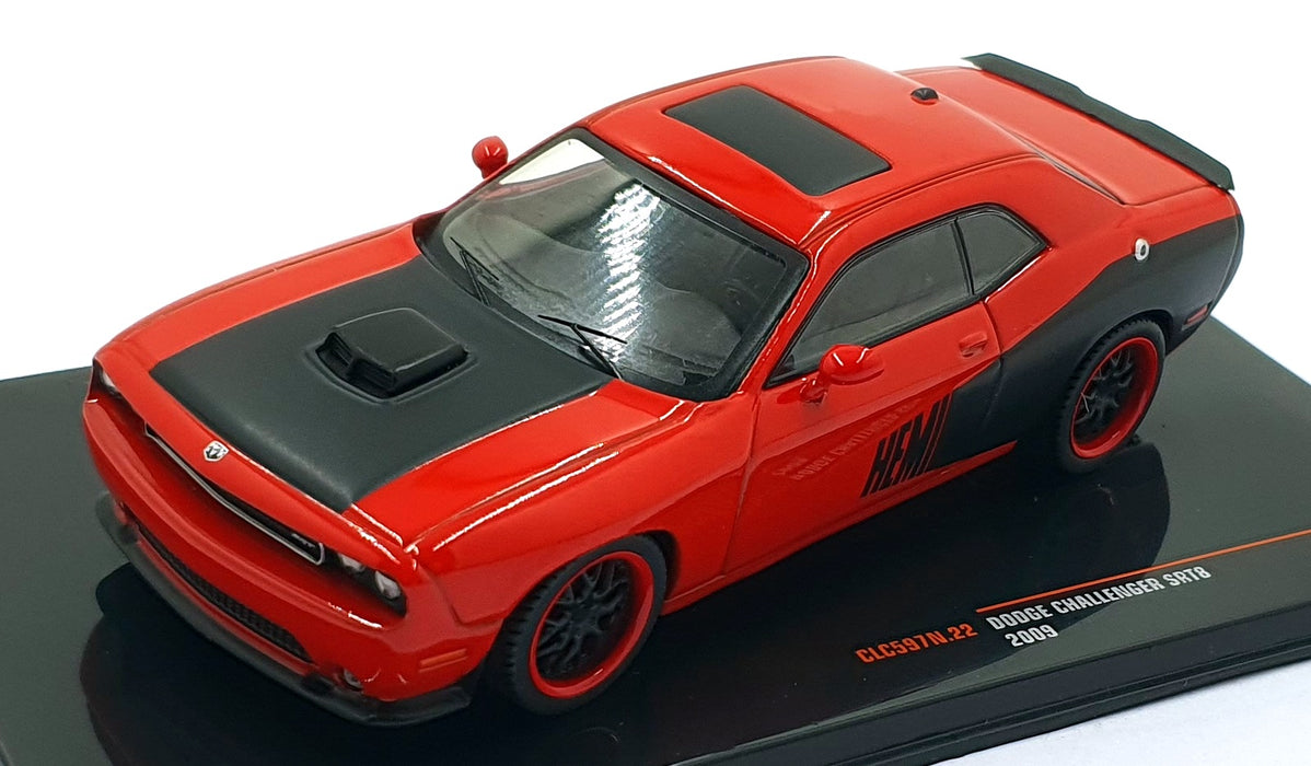 Ixo 1/43 Scale CLC597N.22 - 2009 Dodge Challenger SRT8 - Red