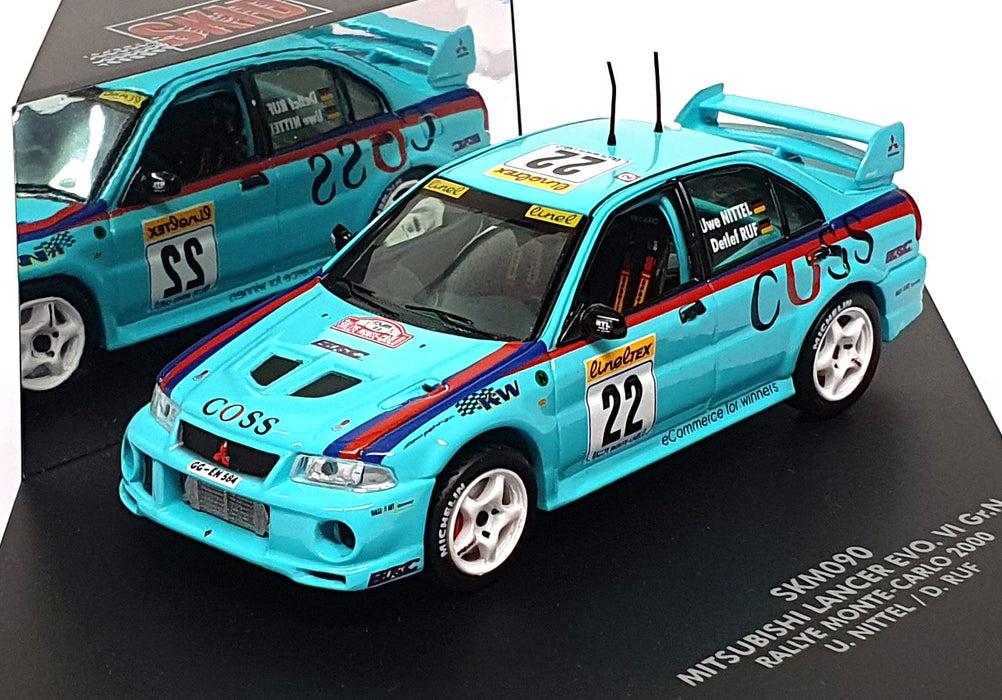 Skid 1/43 Scale SKM090 - Mitsubishi Lancer Evo #22 Monte Carlo Rally 2000