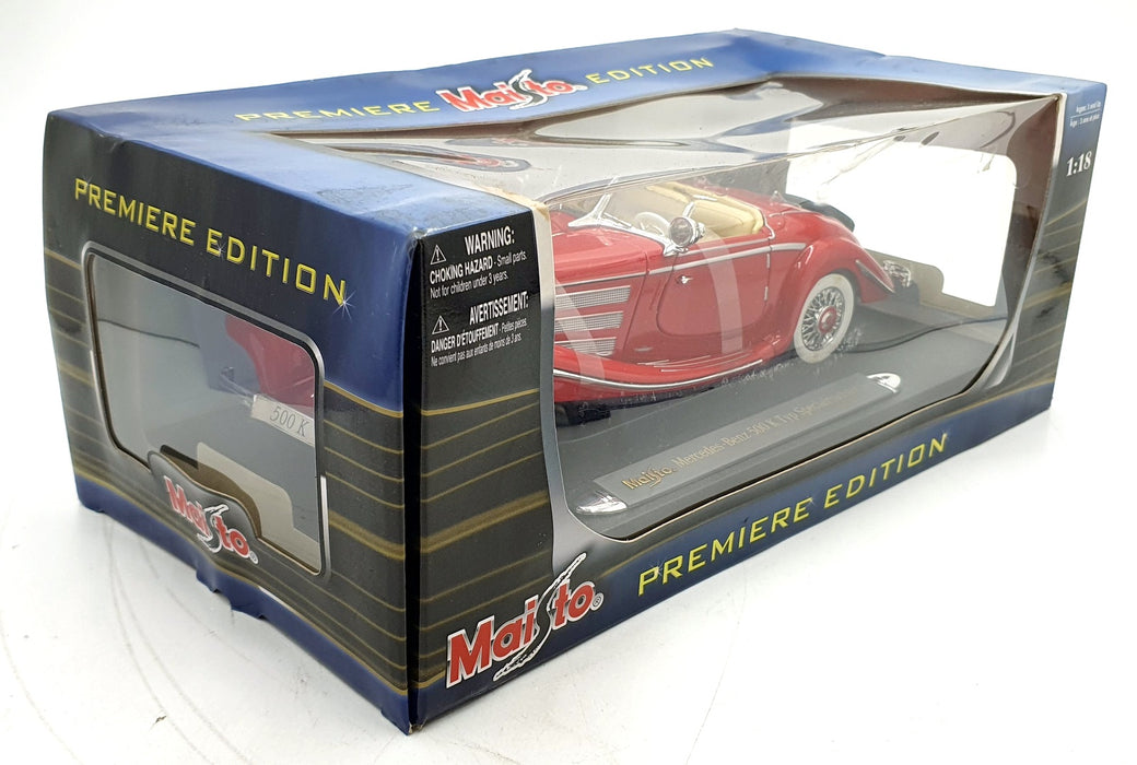 Maisto 1/18 Scale 36862 - 1936 Mercedes Benz 500 K-Type Roadster - Red