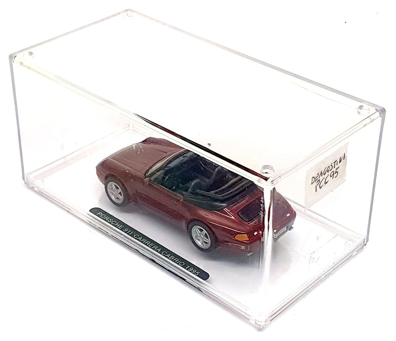DeAgostini 1/43 Scale PCC95 - 1995 Porsche 911 Carrera Cabrio - Burgundy
