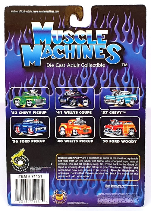 Muscle Machines 1/64 Scale 71151 02-35 - 1941 Willys Coupe - Stars & Stripes