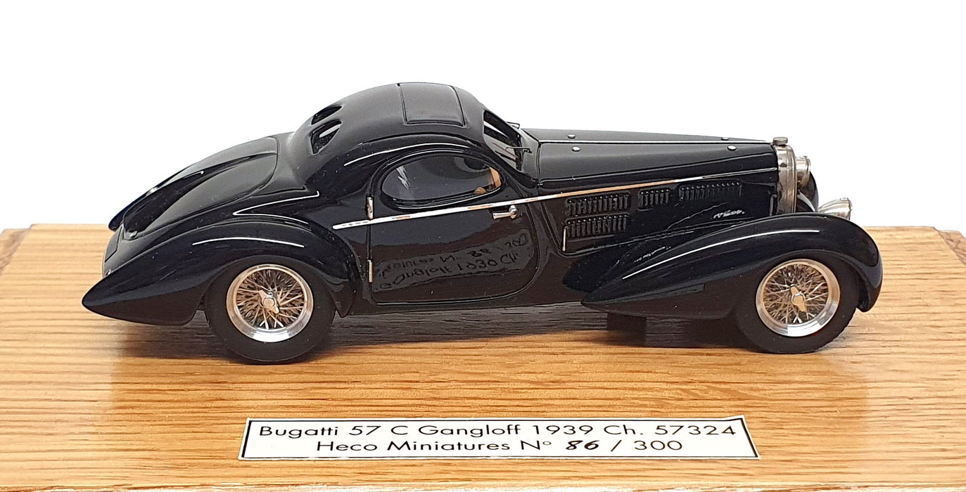 Heco Miniatures 1/43 Scale 57324 - 1939 Bugatti 57C Coupe - Black