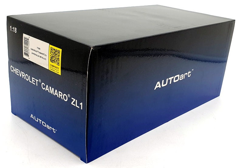 Autoart 1/18 Scale Diecast 71209 - Chevrolet Camaro ZL1 - Hyper Blue Metallic