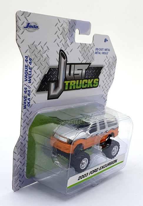 Jada Just Trucks 1/64 Scale 14020 - 2003 Ford Excursion - Orange/Silver