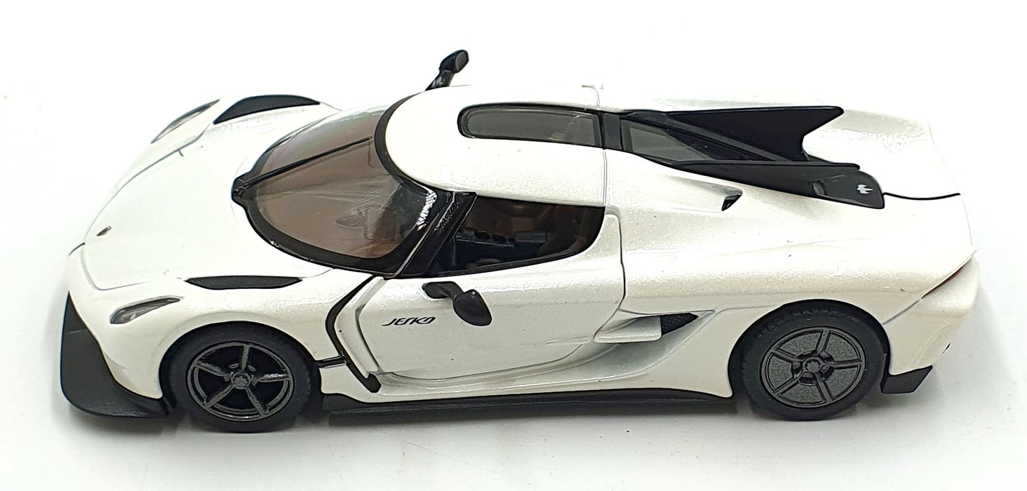 Kinsmart 1/36 Scale Pull Back & Go TY4260 - Koenigsegg Jesko Absolut - Met White