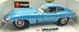 Burago 1/18 Scale Diecast 3018 - Jaguar E Type Coupe 1961 - Blue