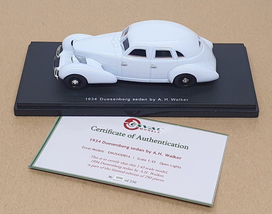Esval 1/43 Scale EMUS43081A 1934 Duesenberg Sedan By A. H. Walker
