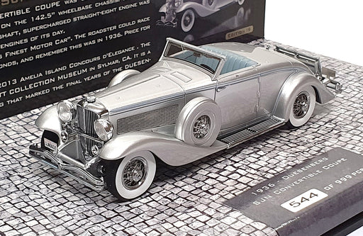 Minichamps 1/43 Scale 437 150330 - 1936 Duesenberg SJN Conv. Coupe - Silver