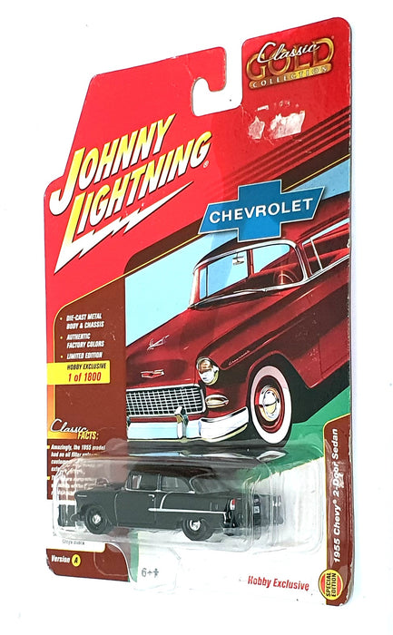Johnny Lightning 1/64 Scale JLSP005 - 1955 Chevrolet 2Dr. Sedan - Onyx Black