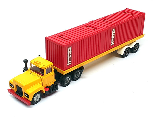 Corgi 28cm Long Original Diecast 1106 Mack Container Truck & Trailer Yellow/Red