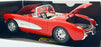 Burago 1/18 Scale Diecast 3024 - 1957 Chevrolet Corvette - Red/White