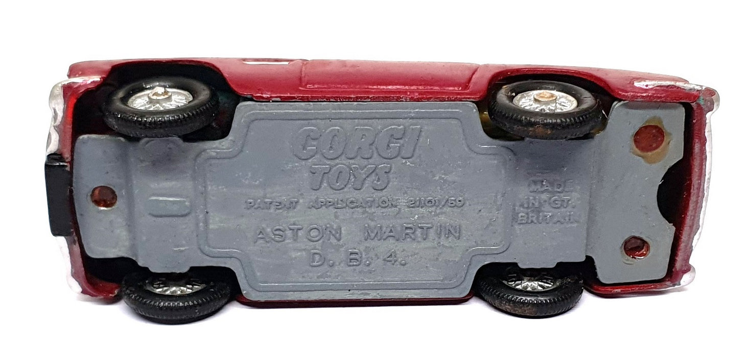 Corgi Toys 9.5cm Long Original Diecast 218 - Aston Martin DB4 - Maroon