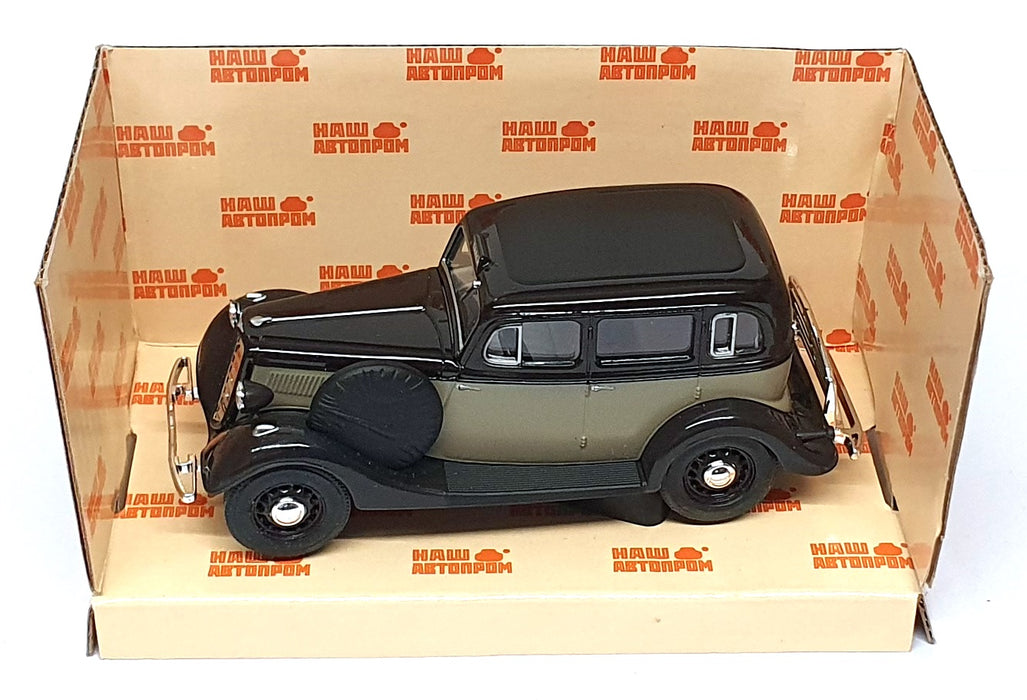 Haw Abtonpom Russian Diecast 1/43 Scale H751 - Gaz M1 Taxi - Black/Grey