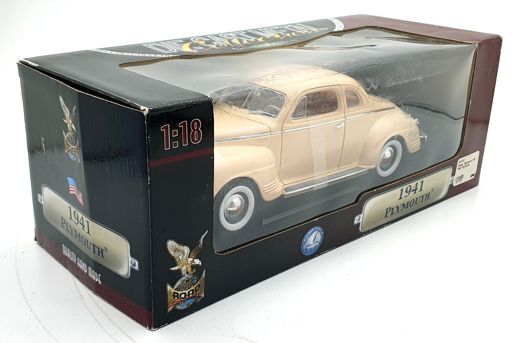 Road Signature 1/18 Scale Diecast 92398 - 1941 Plymouth - Cream
