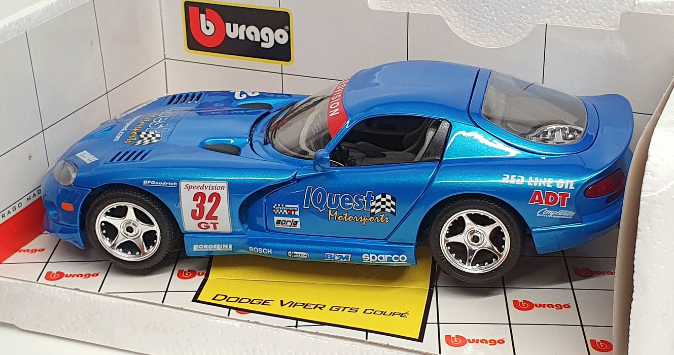 Burago 1/18 Scale 92436 - Dodge Viper GTS Coupe #32 - Met. Blue